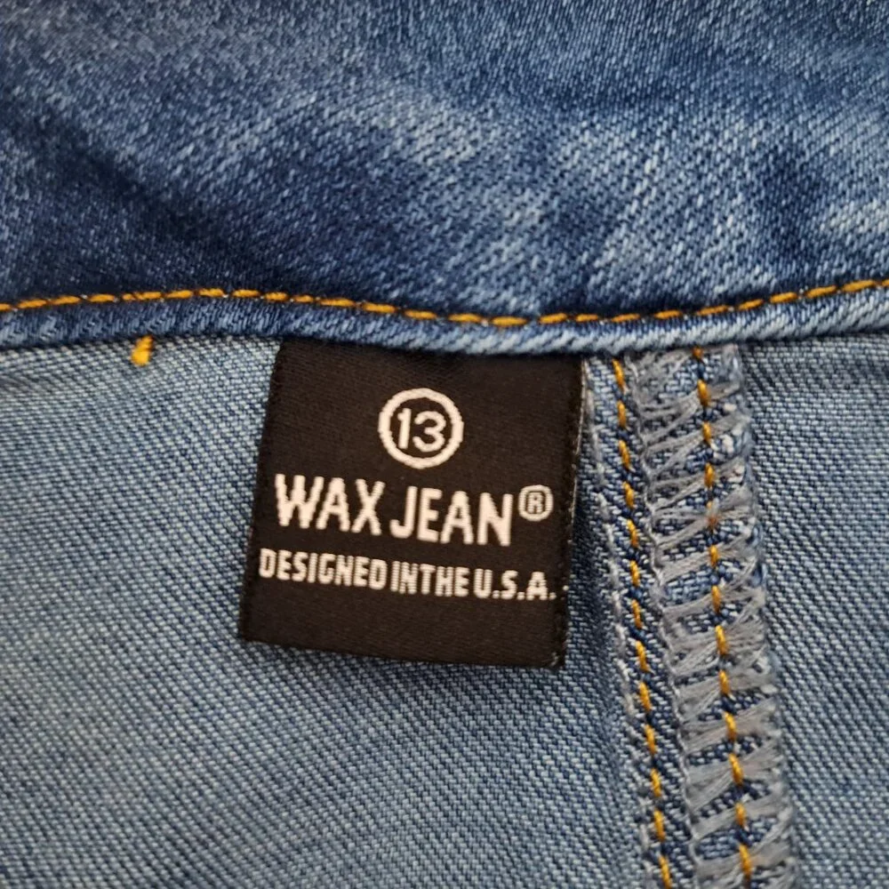 Wax Jean Juniors Skinny Jeans High Rise Snatched Waist Medium Blue Size 13